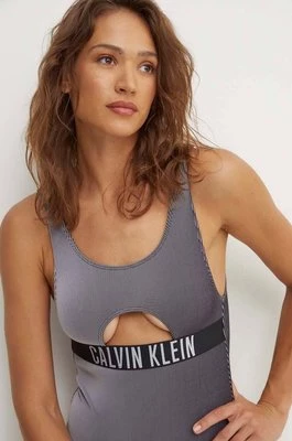 Calvin Klein jednoczęściowy strój kąpielowy kolor czarny miękka miseczka KW0KW02640