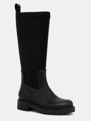 Calvin Klein kalosze HIGH RAINBOOT NEOPRENE damskie kolor czarny YW0YW02002