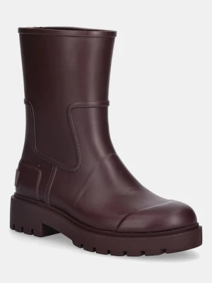 Calvin Klein kalosze MID RAINBOOT RUBBER damskie kolor bordowy YW0YW02004