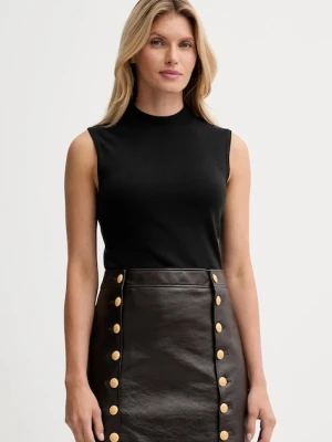 Calvin Klein kamizelka damski kolor czarny z półgolfem LV044D316G