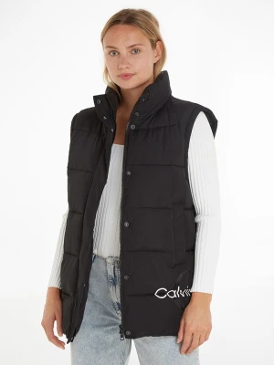 Calvin Klein Kamizelka pikowana w kolorze czarnym rozmiar: M