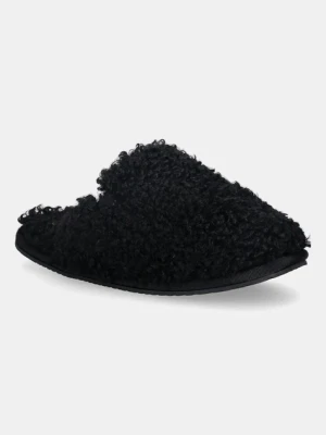 Calvin Klein kapcie CLOSE SLIPPER FUR kolor czarny YW0YW01975