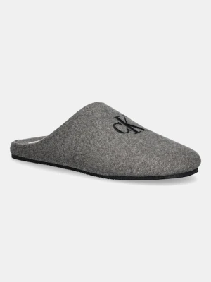 Calvin Klein kapcie HOME SLIPPER MULE kolor szary HM0HM01931