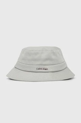 Calvin Klein kapelusz bawełniany kolor szary bawełniany