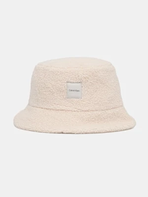 Calvin Klein kapelusz kolor beżowy LV04F5055G