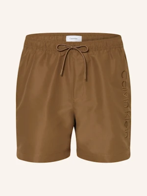 Calvin Klein Kąpielówki Bokserki Logo Embroidery braun