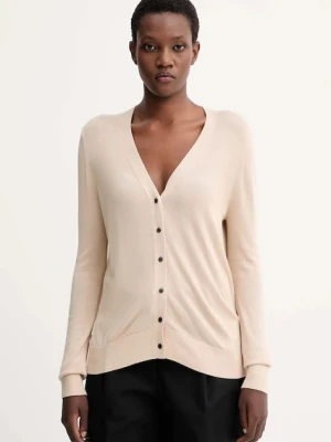 Calvin Klein kardigan damski kolor beżowy lekki LV044C346G