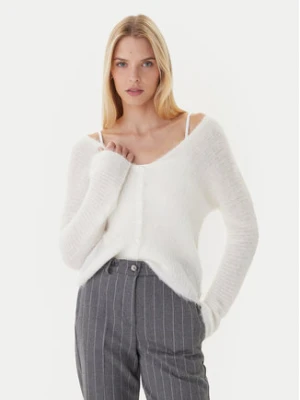 Calvin Klein Kardigan LV044D344G Beżowy Regular Fit