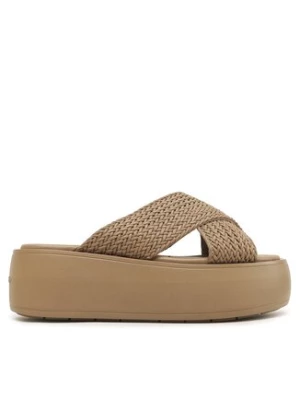 Calvin Klein Klapki Bubble Slide-Woven HW0HW01468 Brązowy