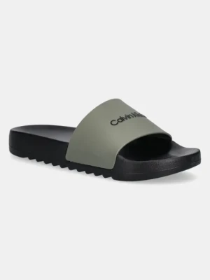 Calvin Klein klapki CHUNCKY POOL SLIDE R męskie kolor beżowy HM0HM01063