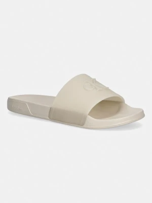Calvin Klein klapki damskie ESS SLIDE TPU beżowy