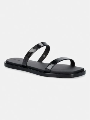 Calvin Klein klapki damskie JELLY SNDL DOUB BAR SHINY ST TPU