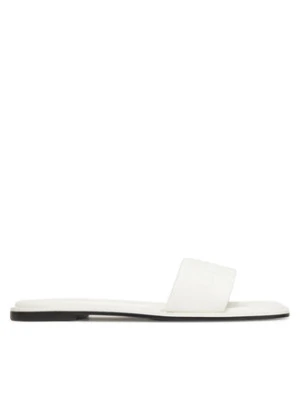 Calvin Klein Klapki Flat Slide - He HW0HW02378 Biały