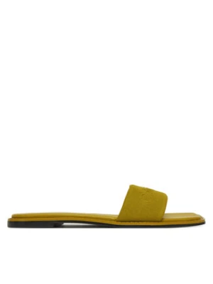 Calvin Klein Klapki Flat Slide - He HW0HW02378 Zielony