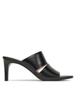 Calvin Klein Klapki Heel Mule 70 - Lth 2 Straps HW0HW02460 Czarny