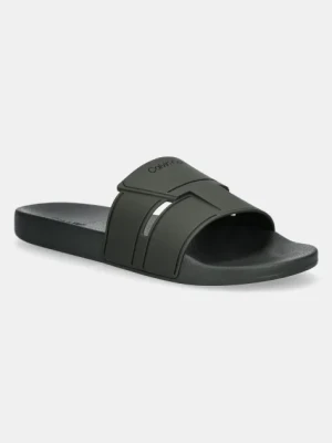 Calvin Klein klapki POOL SLIDE DOUBLE T męskie kolor zielony HM0HM01752