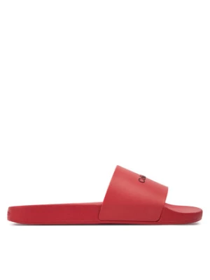 Calvin Klein Klapki Pool Slide Rubber HM0HM00455 Czerwony