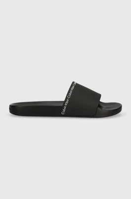 Calvin Klein klapki POOL SLIDE RUBBER męskie kolor czarny HM0HM00981