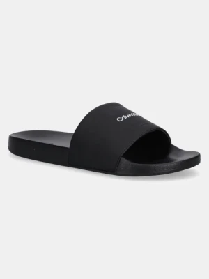 Calvin Klein klapki POOL SLIDE W/ CK SQUARE męskie kolor czarny HM0HM01754