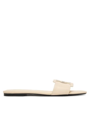 Zdjęcie produktu Calvin Klein Klapki Square Flat Sandal Emblem HW0HW03128 Écru