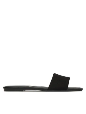Calvin Klein Klapki Square Flat Sndl Canvas Hw HW0HW03129 Czarny