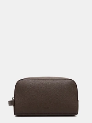 Calvin Klein kosmetyczka skórzana kolor brązowy LV04D1036G