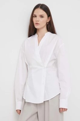 Calvin Klein koszula bawełniana damska kolor biały regular