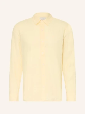 Calvin Klein Koszula Classic Fit Z Lnem gelb