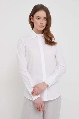 Calvin Klein koszula damska kolor biały regular z kołnierzykiem klasycznym