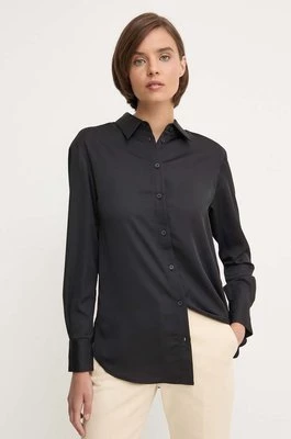 Calvin Klein koszula damska kolor czarny regular z kołnierzykiem klasycznym K20K207584