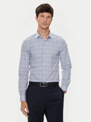 Calvin Klein Koszula Floral K10K113175 Niebieski Slim Fit