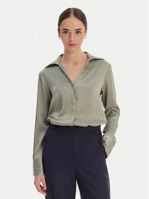 Calvin Klein Koszula Hammered LV044F129G Beżowy Regular Fit Zielony