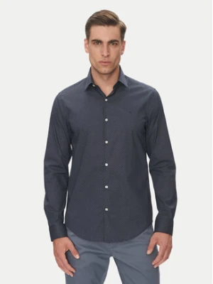 Calvin Klein Koszula LV019EU005 Granatowy Slim Fit