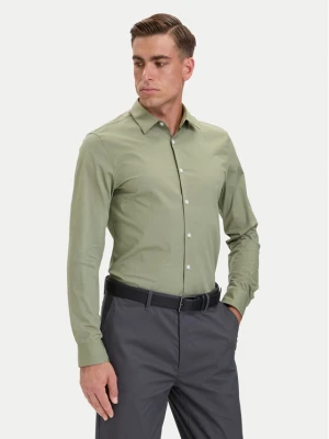 Calvin Klein Koszula LV04LB145G Zielony Slim Fit
