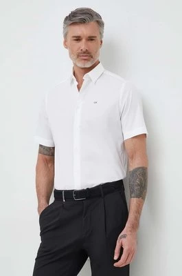 Calvin Klein koszula męska kolor biały regular z kołnierzykiem klasycznym