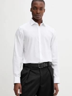 Calvin Klein koszula męska kolor biały regular z kołnierzykiem klasycznym LV019EU001