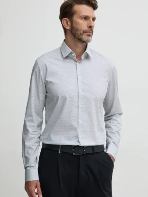 Zdjęcie produktu Calvin Klein koszula męska kolor biały slim z kołnierzykiem klasycznym K10K113519