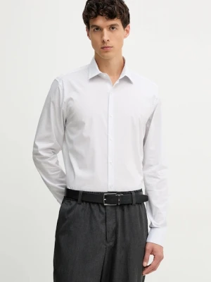 Calvin Klein koszula męska kolor niebieski slim z kołnierzykiem klasycznym LV019EU041