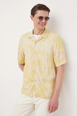 Calvin Klein koszula męska kolor żółty regular