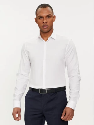 Calvin Klein Koszula Tonal Structure K10K112592 Biały Slim Fit