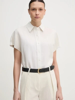 Calvin Klein koszula z domieszką lnu