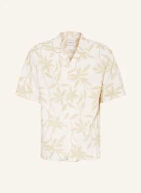 Calvin Klein Koszula Z Klapami Relaxed Fit Z Dodatkiem Lnu beige