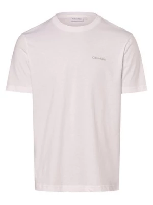 Calvin Klein Koszulka męska Mężczyźni Bawełna biały nadruk,