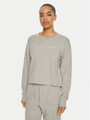 Calvin Klein Koszulka piżamowa Relaxed Crew Pullover QS7273E Szary Regular Fit