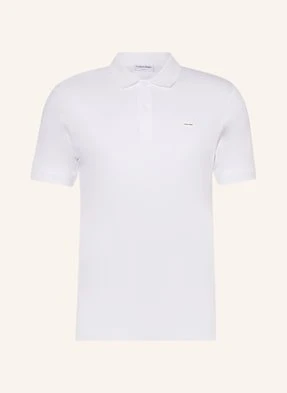 Calvin Klein Koszulka Polo Z Dżerseju Slim Fit weiss