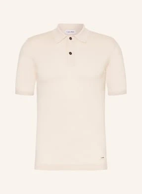 Calvin Klein Koszulka Polo Z Dzianiny beige