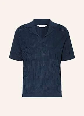 Calvin Klein Koszulka Polo Z Dzianiny blau