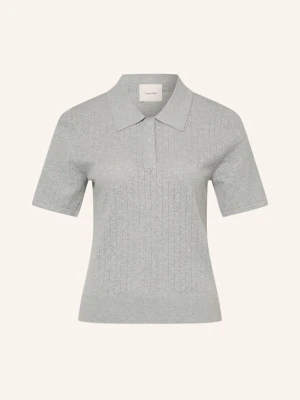 Calvin Klein Koszulka Polo Z Dzianiny grau JASNOCZARY
