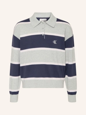 Calvin Klein Koszulka Polo Z Dzianiny grau szary