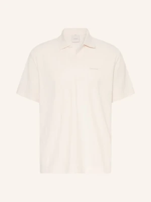 Calvin Klein Koszulka Polo Z Pikowanego Materiału, Krój Easy Fit weiss
